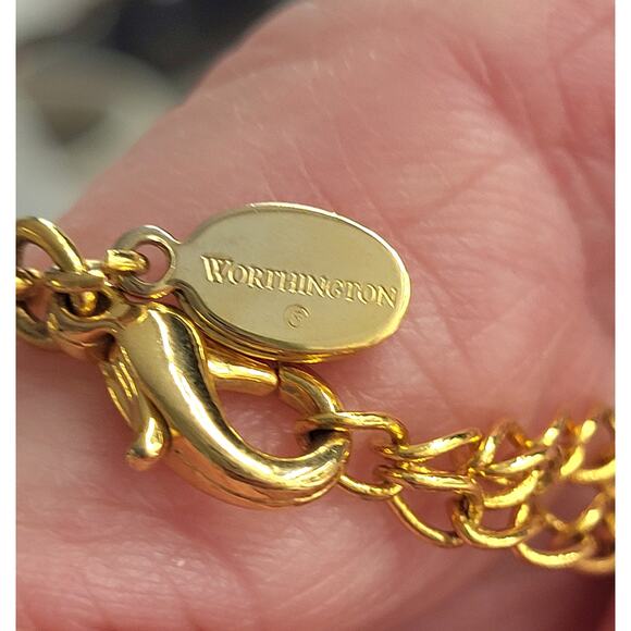 Worthington Necklace Tiger Eye Gold - Picture 3 of 4